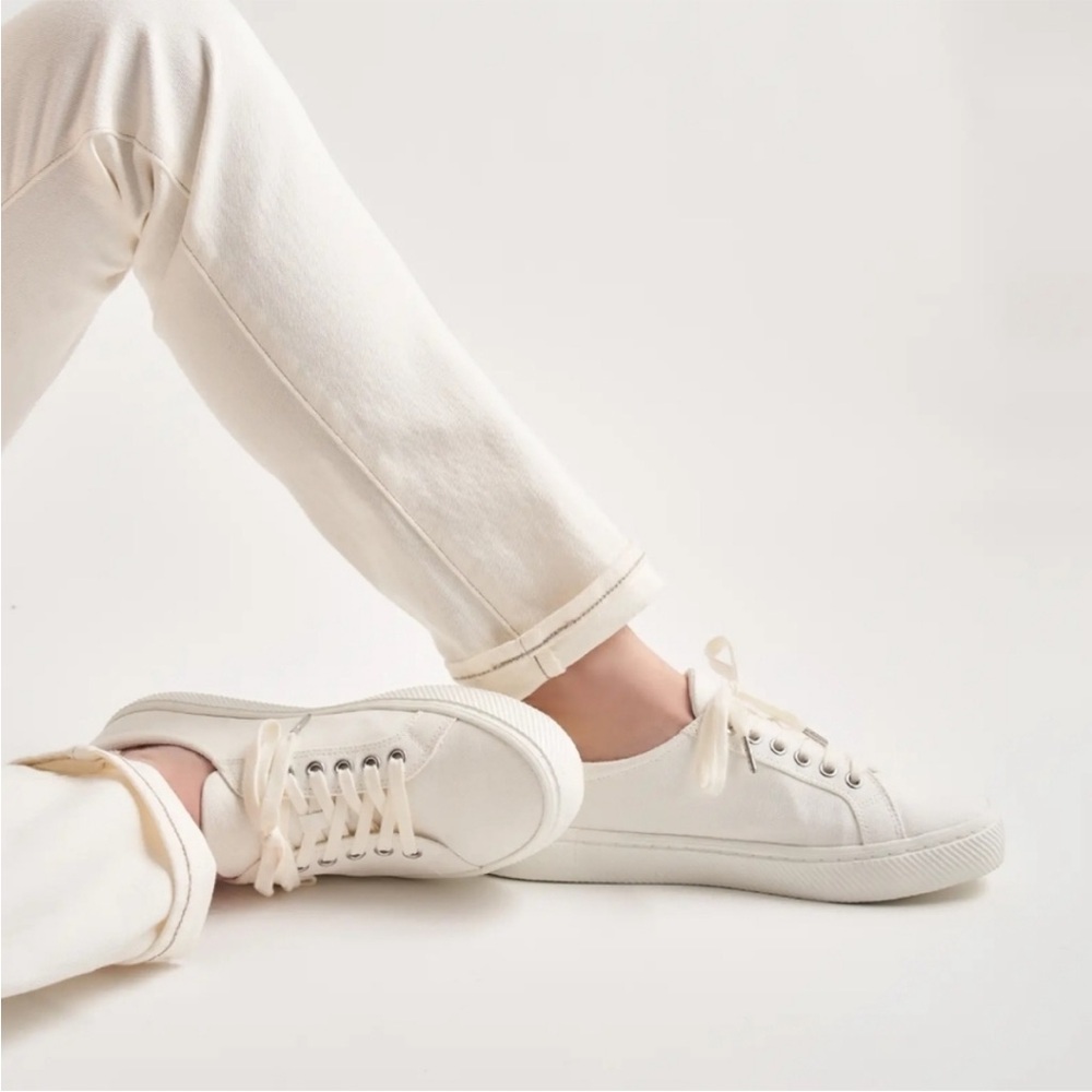 Quince Off-White Eco organic cotton Women's Sneakers - Picture 3 of 11